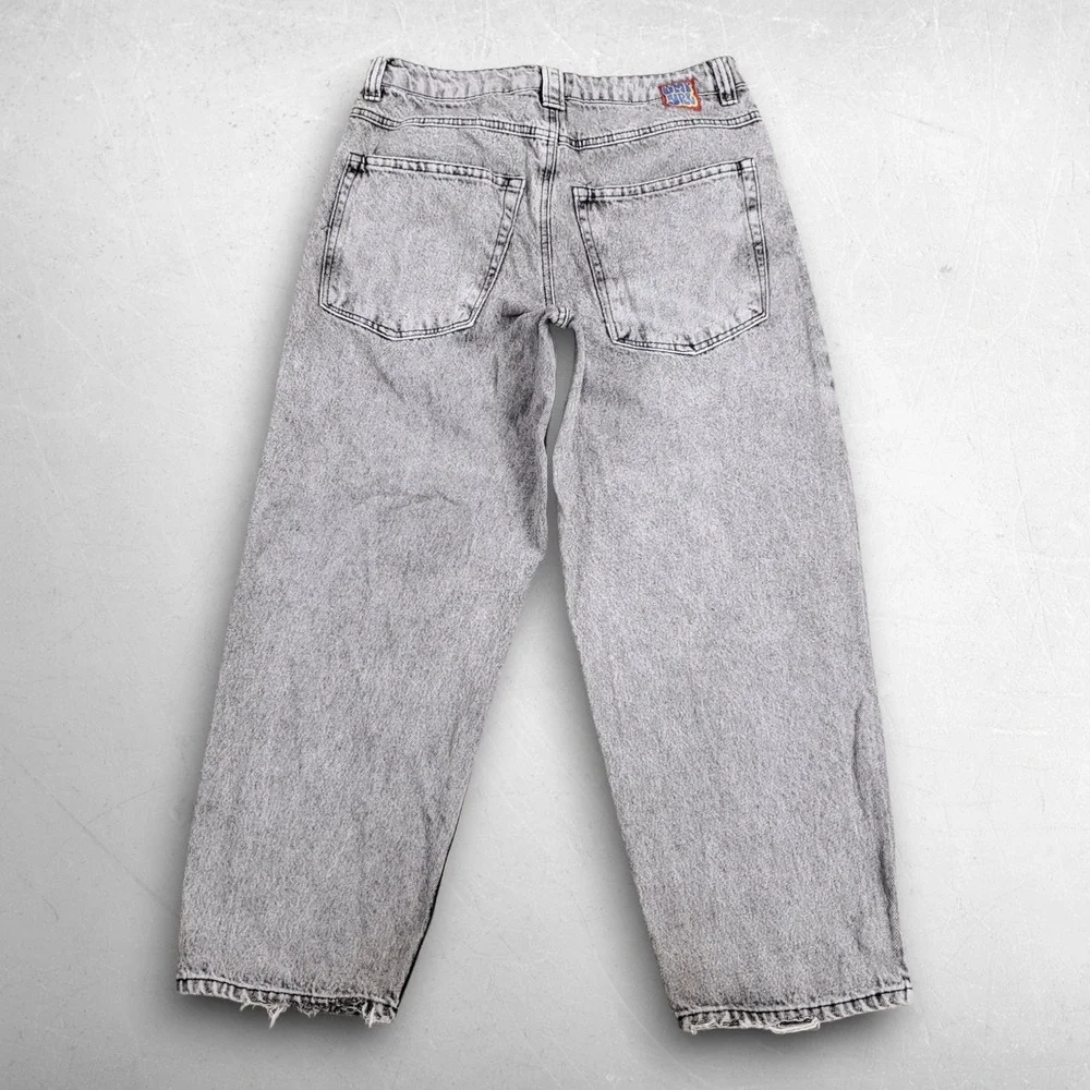 Empyre Loose Fit Baggy Skate Jeans Men 28 Charcoal Cotton Drawstring 90s